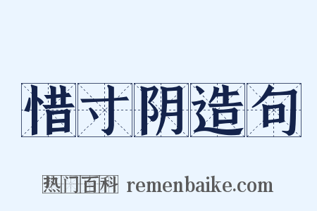 惜寸阴造句是什么意思的图片